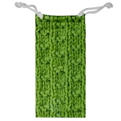 Knitted Wool Chain Green Jewelry Bag by vintage2030