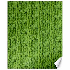 Knitted Wool Chain Green Canvas 16  X 20  by vintage2030