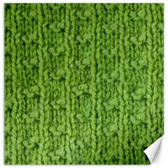 Knitted Wool Chain Green Canvas 20  X 20 