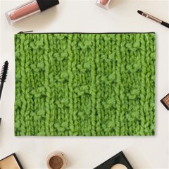 Knitted Wool Chain Green Cosmetic Bag (xl) by vintage2030