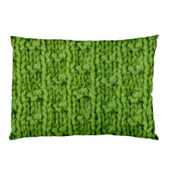 Knitted Wool Chain Green Pillow Case (two Sides) by vintage2030