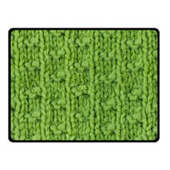 Knitted Wool Chain Green Double Sided Fleece Blanket (small)  by vintage2030