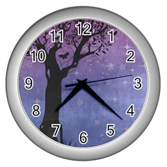 Silhouette 1131861 1920 Wall Clock (Silver)