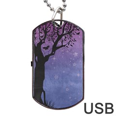 Silhouette 1131861 1920 Dog Tag USB Flash (Two Sides)