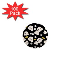 Cute Kawaii Popcorn Pattern 1  Mini Magnets (100 Pack)  by Valentinaart