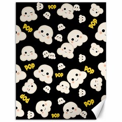 Cute Kawaii Popcorn Pattern Canvas 12  X 16 