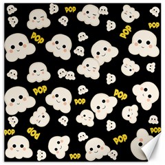 Cute Kawaii Popcorn Pattern Canvas 16  X 16 