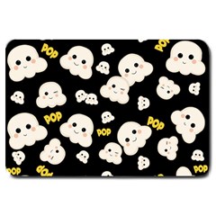 Cute Kawaii Popcorn Pattern Large Doormat  by Valentinaart