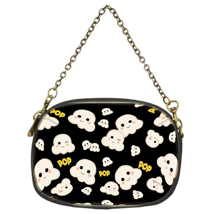 Cute Kawaii Popcorn pattern Chain Purse (One Side)