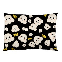 Cute Kawaii Popcorn Pattern Pillow Case by Valentinaart