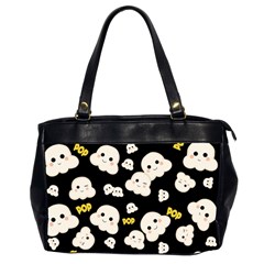 Cute Kawaii Popcorn Pattern Oversize Office Handbag (2 Sides) by Valentinaart