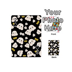 Cute Kawaii Popcorn Pattern Playing Cards 54 (mini) by Valentinaart