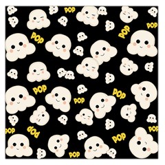 Cute Kawaii Popcorn Pattern Large Satin Scarf (square) by Valentinaart