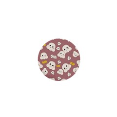 Cute Kawaii Popcorn Pattern 1  Mini Buttons