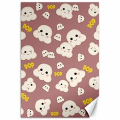 Cute Kawaii Popcorn Pattern Canvas 20  X 30  by Valentinaart