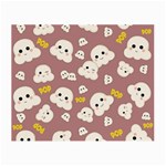 Cute Kawaii Popcorn pattern Small Glasses Cloth (2-Side) Front