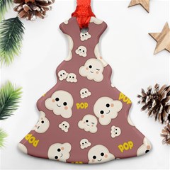 Cute Kawaii Popcorn Pattern Ornament (christmas Tree)  by Valentinaart