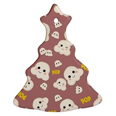 Cute Kawaii Popcorn Pattern Christmas Tree Ornament (two Sides) by Valentinaart