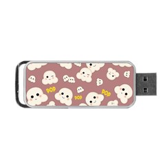 Cute Kawaii Popcorn Pattern Portable Usb Flash (two Sides) by Valentinaart