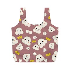 Cute Kawaii Popcorn Pattern Full Print Recycle Bag (m)