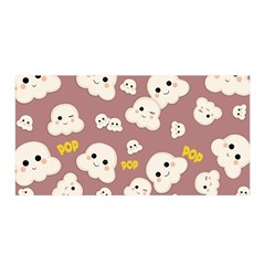 Cute Kawaii Popcorn Pattern Satin Wrap by Valentinaart