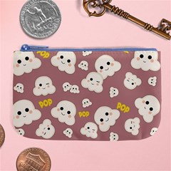 Cute Kawaii Popcorn Pattern Large Coin Purse by Valentinaart