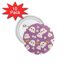 Cute Kawaii Popcorn Pattern 1 75  Buttons (10 Pack)