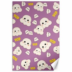 Cute Kawaii Popcorn Pattern Canvas 20  X 30  by Valentinaart