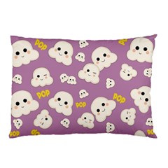 Cute Kawaii Popcorn Pattern Pillow Case by Valentinaart