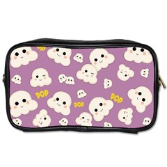 Cute Kawaii Popcorn Pattern Toiletries Bag (two Sides) by Valentinaart