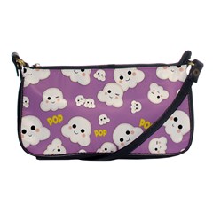 Cute Kawaii Popcorn Pattern Shoulder Clutch Bag by Valentinaart