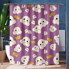 Cute Kawaii Popcorn Pattern Shower Curtain 60  X 72  (medium) 