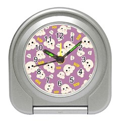 Cute Kawaii Popcorn Pattern Travel Alarm Clock