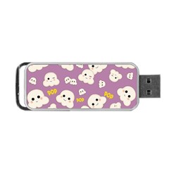 Cute Kawaii Popcorn Pattern Portable Usb Flash (two Sides) by Valentinaart