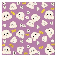 Cute Kawaii Popcorn Pattern Large Satin Scarf (square) by Valentinaart