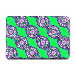 Purple Chains On A Green Background                                                    Small Doormat by LalyLauraFLM