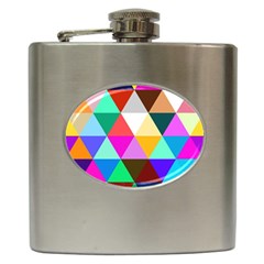 Triangles Pattern                                                    Hip Flask (6 Oz) by LalyLauraFLM