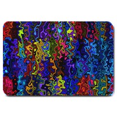 Colorful Waves                                                     Large Doormat by LalyLauraFLM