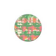 Pink Scratches On A Green Background                                                      Golf Ball Marker by LalyLauraFLM