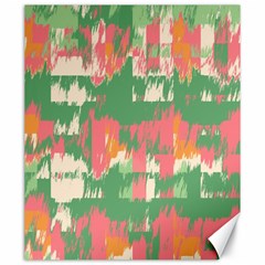 Pink Scratches On A Green Background                                                      Canvas 20  X 24  by LalyLauraFLM