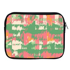 Pink Scratches On A Green Background                                                Apple Ipad 2/3/4 Protective Soft Case by LalyLauraFLM