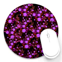 Purple Red  Roses Round Mousepads by snowwhitegirl