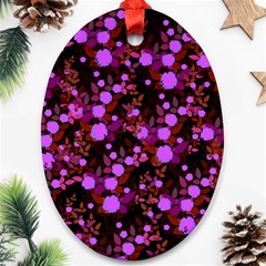 Purple Red  Roses Oval Ornament (two Sides) by snowwhitegirl