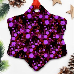 Purple Red  Roses Ornament (snowflake)