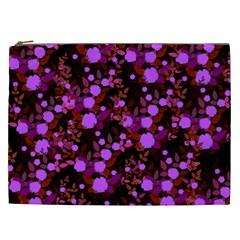 Purple Red  Roses Cosmetic Bag (xxl) by snowwhitegirl