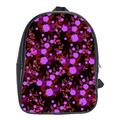 Purple Red  Roses School Bag (xl) by snowwhitegirl