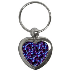 Purple Blue  Roses Key Chains (heart)  by snowwhitegirl