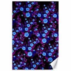 Purple Blue  Roses Canvas 20  X 30  by snowwhitegirl