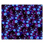 Purple Blue  Roses Double Sided Flano Blanket (Small)  50 x40  Blanket Front