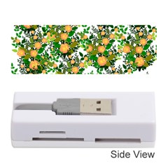 Peach Roses White Memory Card Reader (stick) by snowwhitegirl